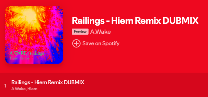 New Remix for A.Wake the “Railings” single